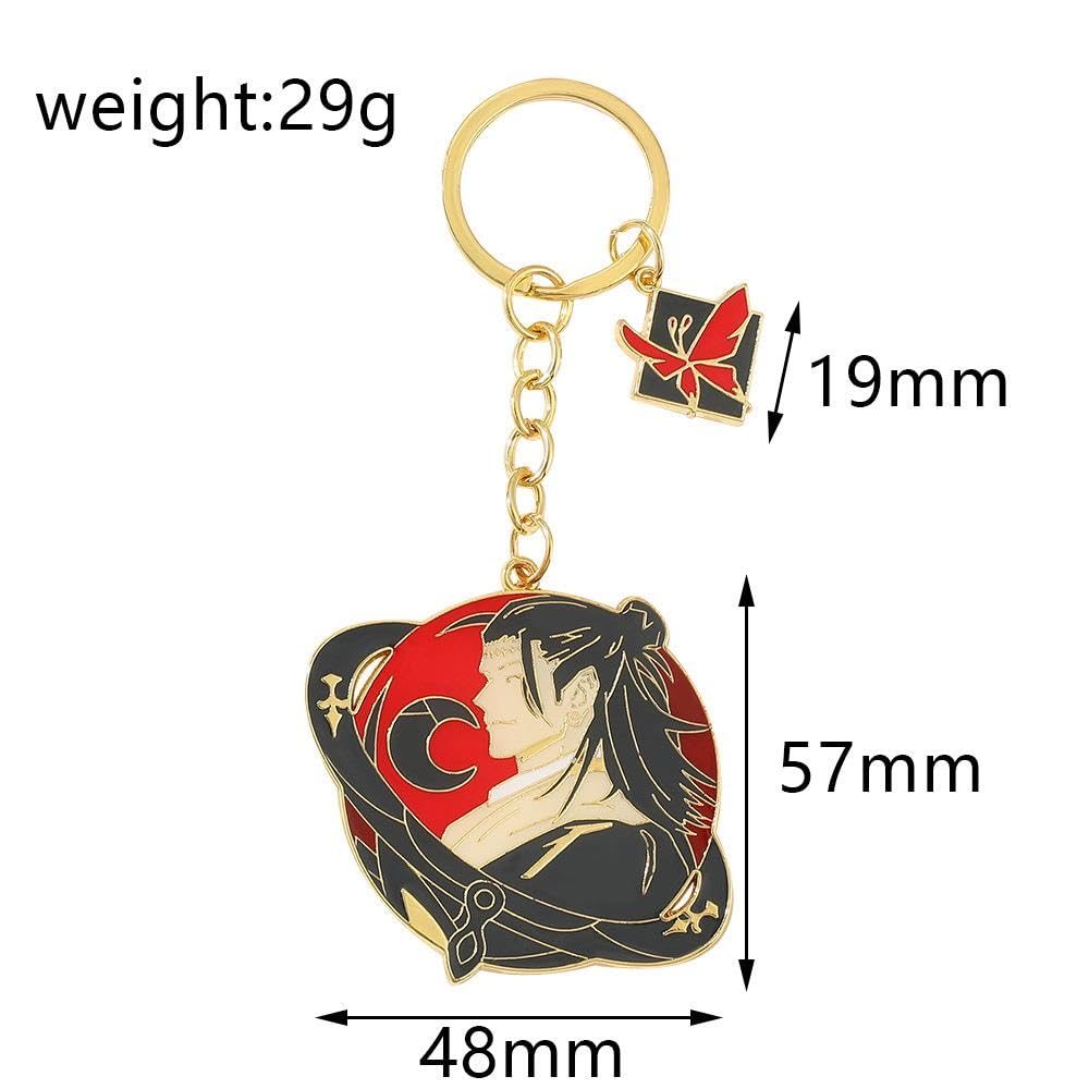 Anime Sorcery School Keychain Set – Blue Infinity, Gojo Satoru, Itadori Yuji, Toji, Nanami,  Metal Charms Pendant for Fans