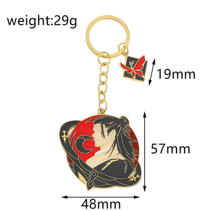 Anime Sorcery School Keychain Set – Blue Infinity, Gojo Satoru, Itadori Yuji, Toji, Nanami,  Metal Charms Pendant for Fans