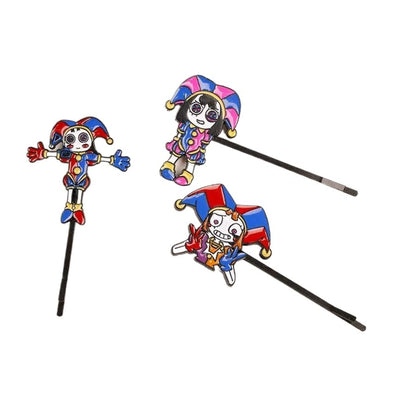 The Amazing Digital Circus Bobby Pins - TADC Pomni, Jax & Caine Hair Clips - Kawaii Anime Hair Accessories for Girls & Teens - 11 Character Styles
