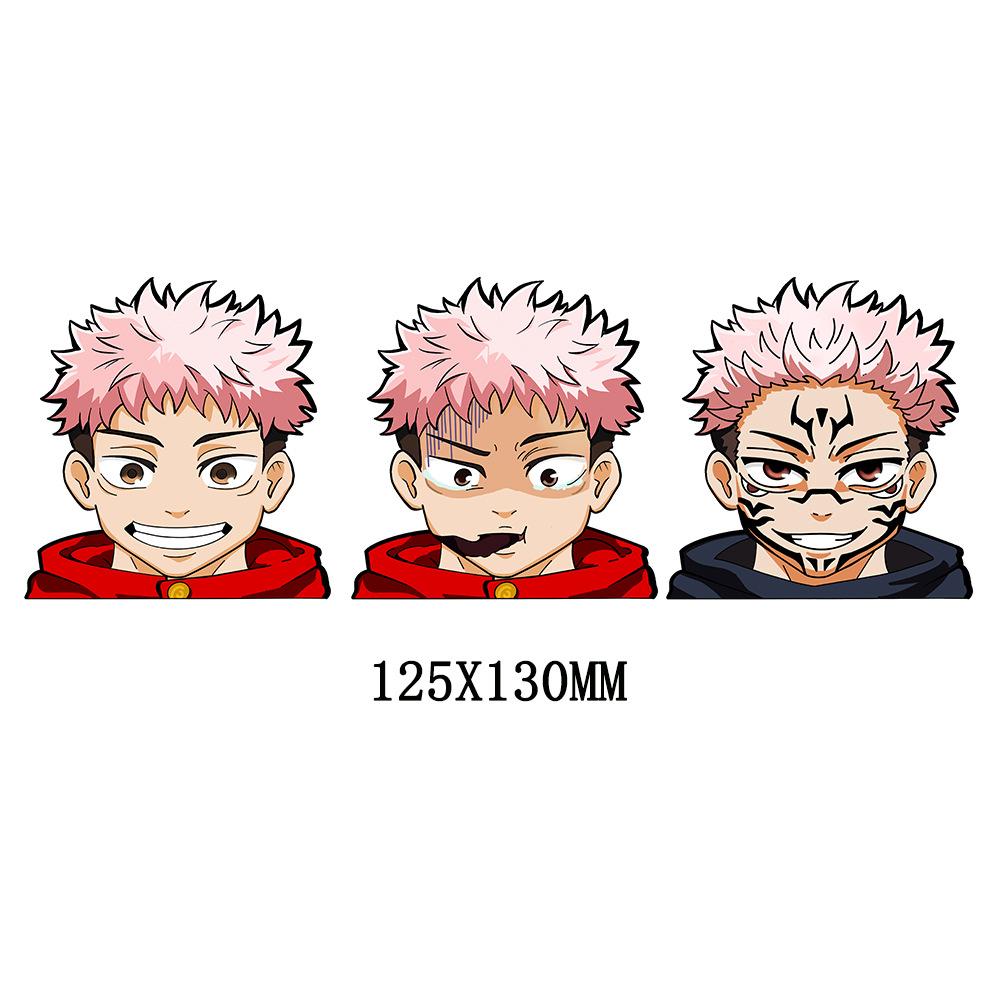 Jujutsu Kaisen Satoru Gojo 3D Gradient Sticker – Anime Holographic Decal for Car, Phone & Creative Gifts