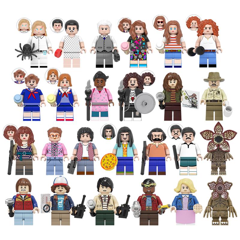 ST Stranger Squad Hawkins Fantasy Monster & Hero Brick Figures – Upside Down Inspired Building Block Set Figurines