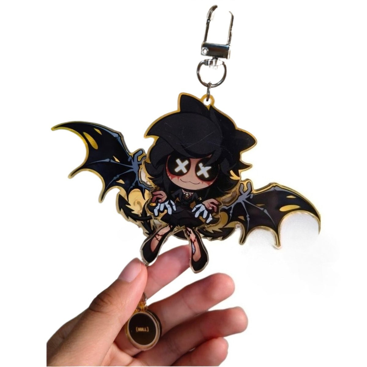 Murder Drones Cyn Moving Wings Keychain - Absolute Solver Interactive Acrylic Charm - Eldritch Cyn Bag Pendant - Glitch Productions Anime Merch