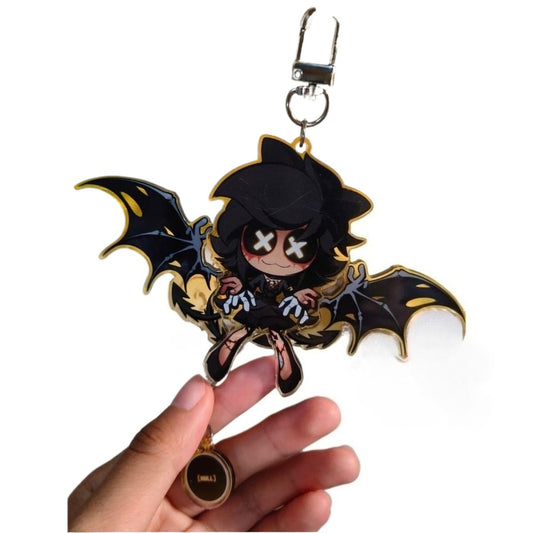 Murder Drones Cyn Moving Wings Keychain - Absolute Solver Interactive Acrylic Charm - Eldritch Cyn Bag Pendant - Glitch Productions Anime Merch