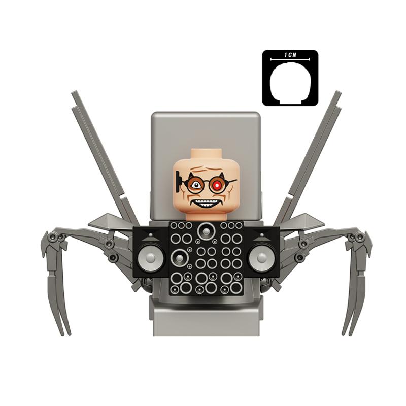 Toilet Man vs Camera Man Mini Figure Set – Titan Speaker Man & TV Man Building Block Toy, Assembly Collectible Model