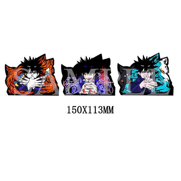 Jujutsu Kaisen Satoru Gojo 3D Gradient Sticker – Anime Holographic Decal for Car, Phone & Creative Gifts