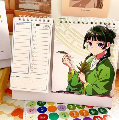 The Apothecary Diaries 2025-2026 Desk Calendar – Maomao Anime Monthly & Daily Schedule, Japanese Fantasy Series Collectible Ornament Gift