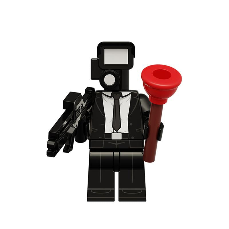 Toilet Man vs Camera Man Mini Figure Set – Titan Speaker Man & TV Man Building Block Toy, Assembly Collectible Model