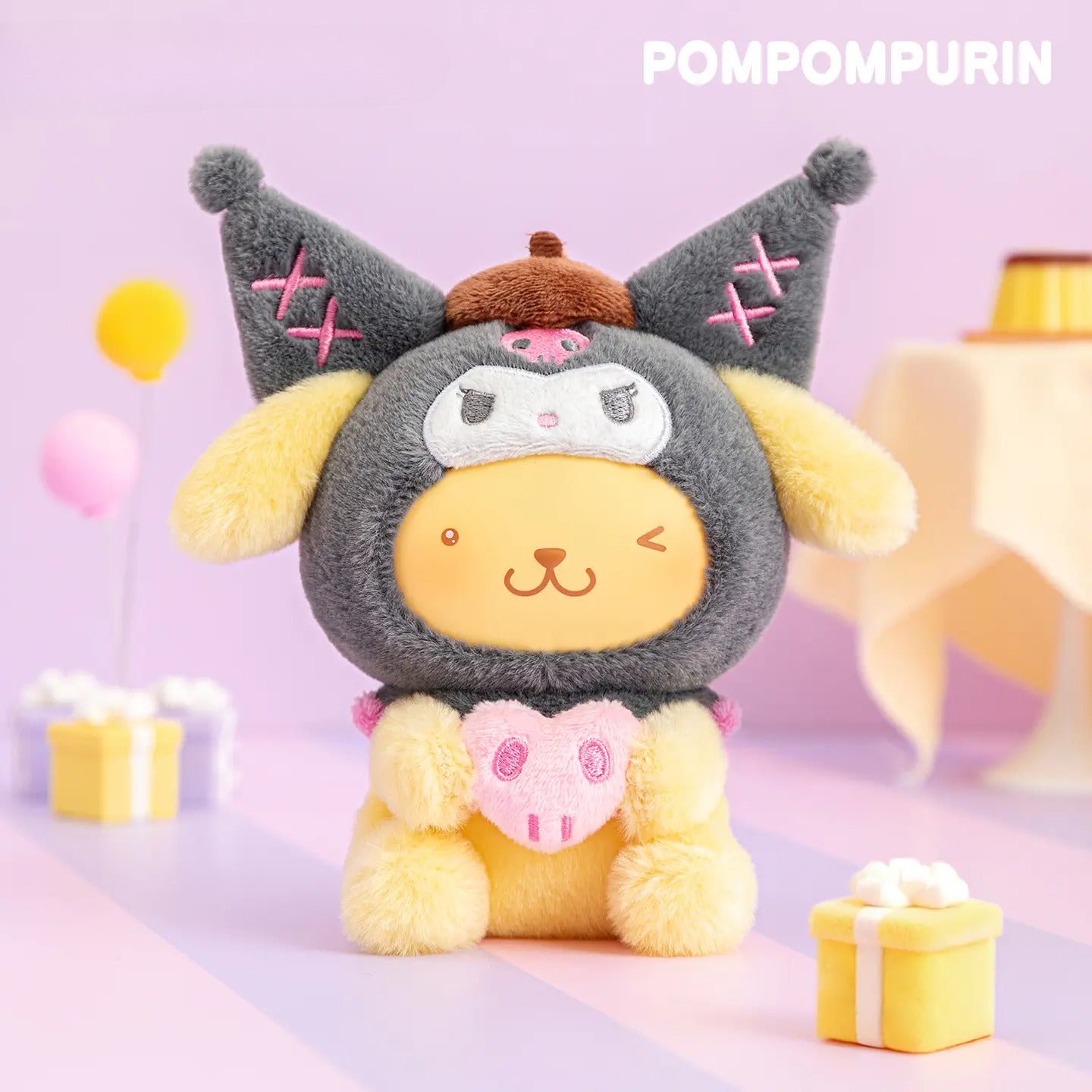 Limited Edition Sanrio Characters Kuromi Cosplay Party Blind Box - Vinyl Face Plush Doll Keychain - Surprise Mystery Box Kawaii Hello Kitty Cinnamoroll Mascot Bag Charm Gift