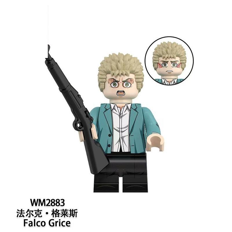 Scout Regiment Brick Minifigure Set – Mikasa, Levi, Armin & Hange Giant Hunter Building Blocks, Anime Gift