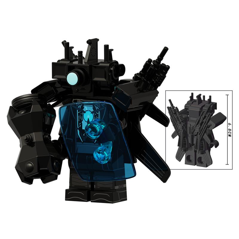 Toilet Man vs Camera Man Mini Figure Set – Titan Speaker Man & TV Man Building Block Toy, Assembly Collectible Model