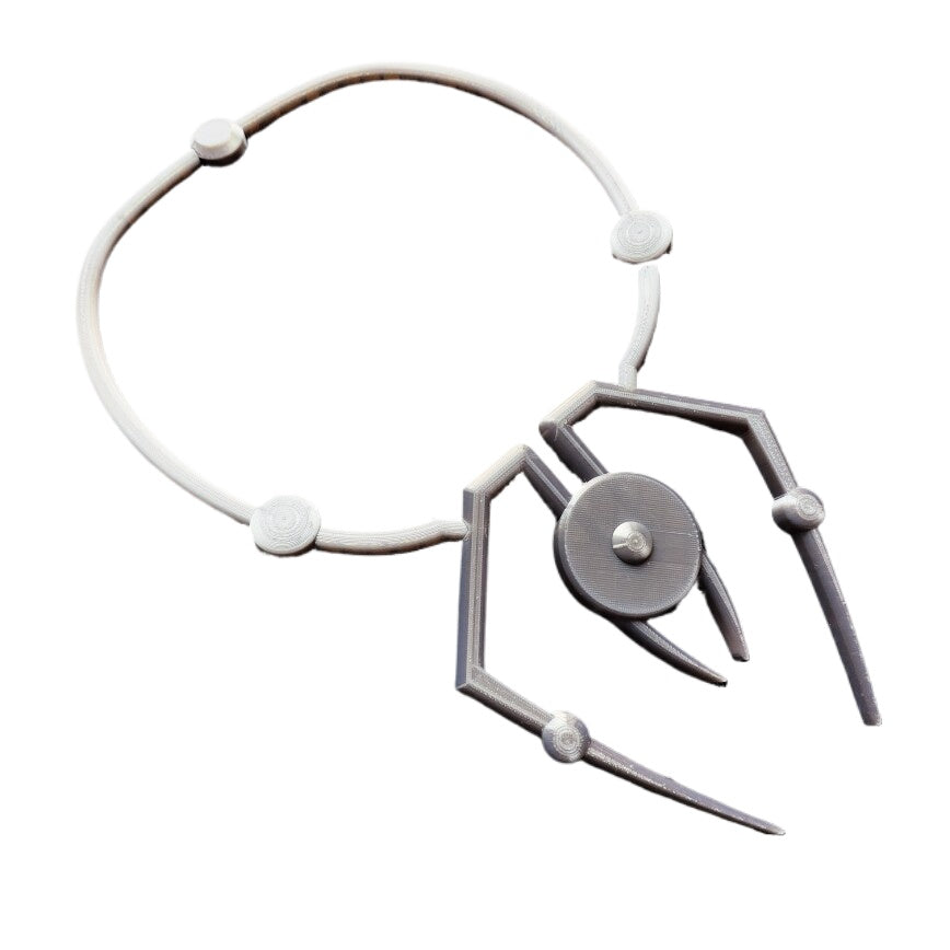 Alien Stage Till Round 7 Cosplay Microphone & Collar Prop Set - Screen-Accurate LED Stage Mic - ALNST Tillcos Cyberpunk Rebel Neck Ring Accessory