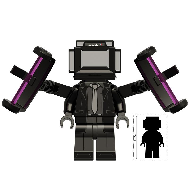 Toilet Man vs Camera Man Mini Figure Set – Titan Speaker Man & TV Man Building Block Toy, Assembly Collectible Model