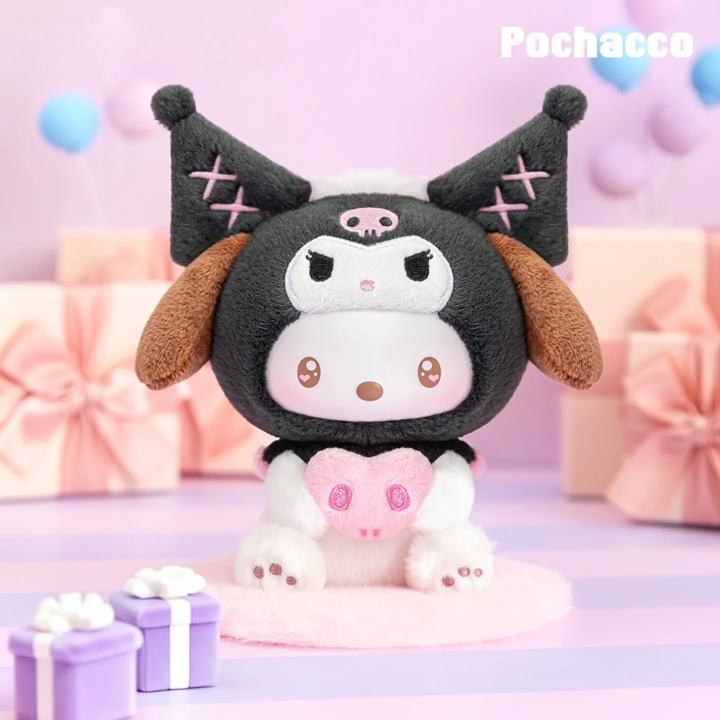 Limited Edition Sanrio Characters Kuromi Cosplay Party Blind Box - Vinyl Face Plush Doll Keychain - Surprise Mystery Box Kawaii Hello Kitty Cinnamoroll Mascot Bag Charm Gift