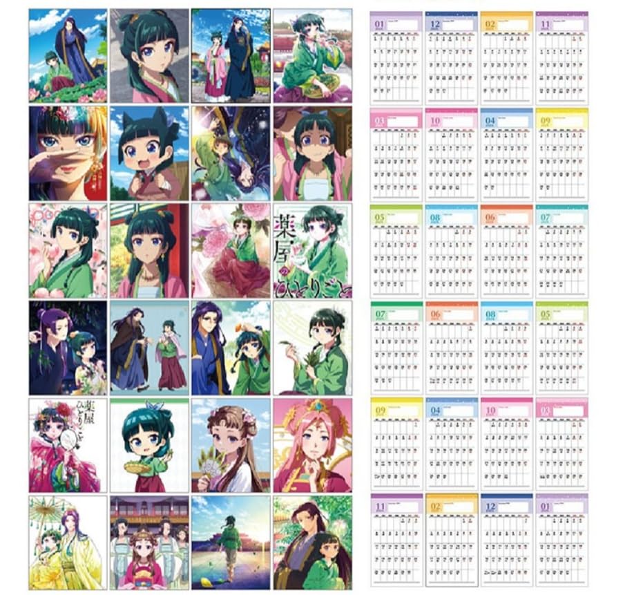 The Apothecary Diaries 2025-2026 Desk Calendar – Maomao Anime Monthly & Daily Schedule, Japanese Fantasy Series Collectible Ornament Gift
