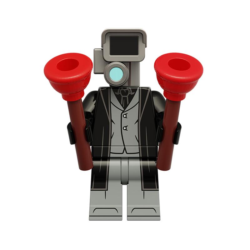 Toilet Man vs Camera Man Mini Figure Set – Titan Speaker Man & TV Man Building Block Toy, Assembly Collectible Model