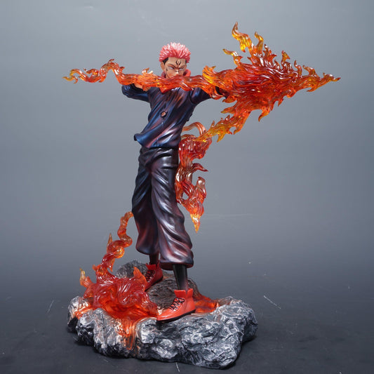 Jujutsu Kaisen King of Curses 30CM Figure – Ryomen Sukuna Anime Statue, Cursed Spirit Collectible Model Gift for JJK Fans