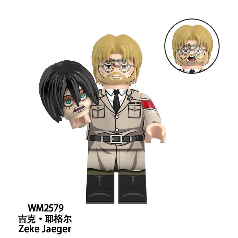 Scout Regiment Brick Minifigure Set – Mikasa, Levi, Armin & Hange Giant Hunter Building Blocks, Anime Gift