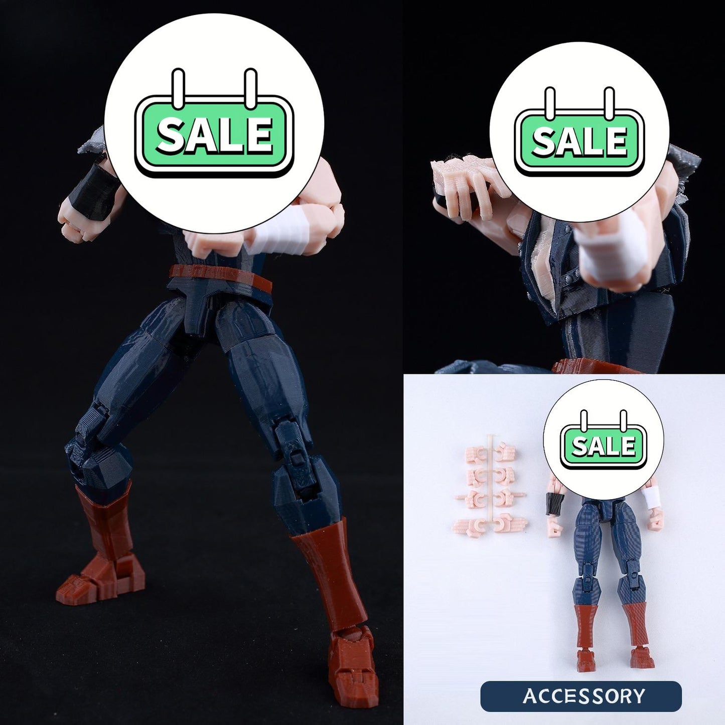 3D Printed Multi-Jointed Action Figure – Demon SlayerTanjiro Inspired Poseable Anime Model, Movable Collectible Gift