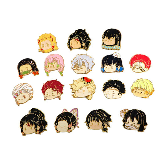 Demon Slayer Chibi Enamel Pins - Kawaii Hashira Set
