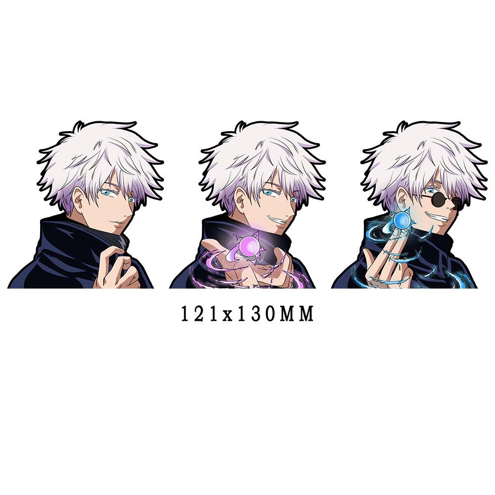 Jujutsu Kaisen Satoru Gojo 3D Gradient Sticker – Anime Holographic Decal for Car, Phone & Creative Gifts