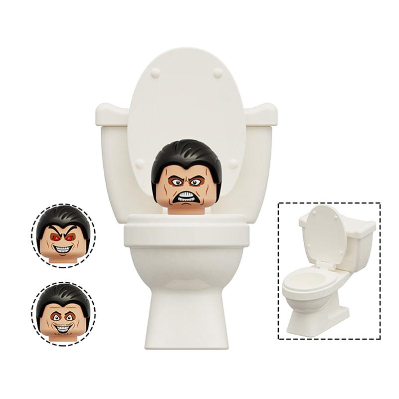 Toilet Man vs Camera Man Mini Figure Set – Titan Speaker Man & TV Man Building Block Toy, Assembly Collectible Model
