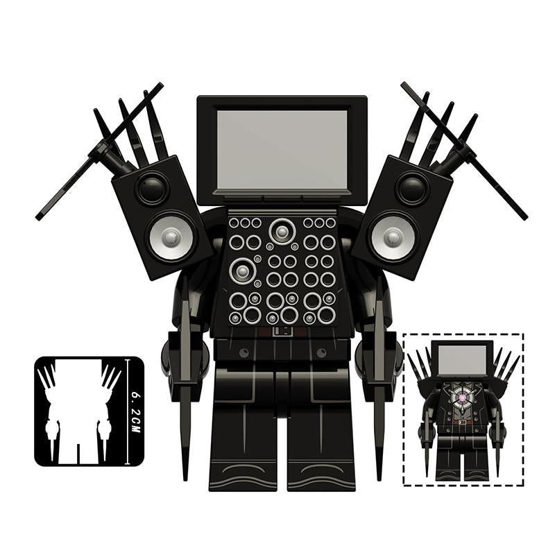 Toilet Man vs Camera Man Mini Figure Set – Titan Speaker Man & TV Man Building Block Toy, Assembly Collectible Model