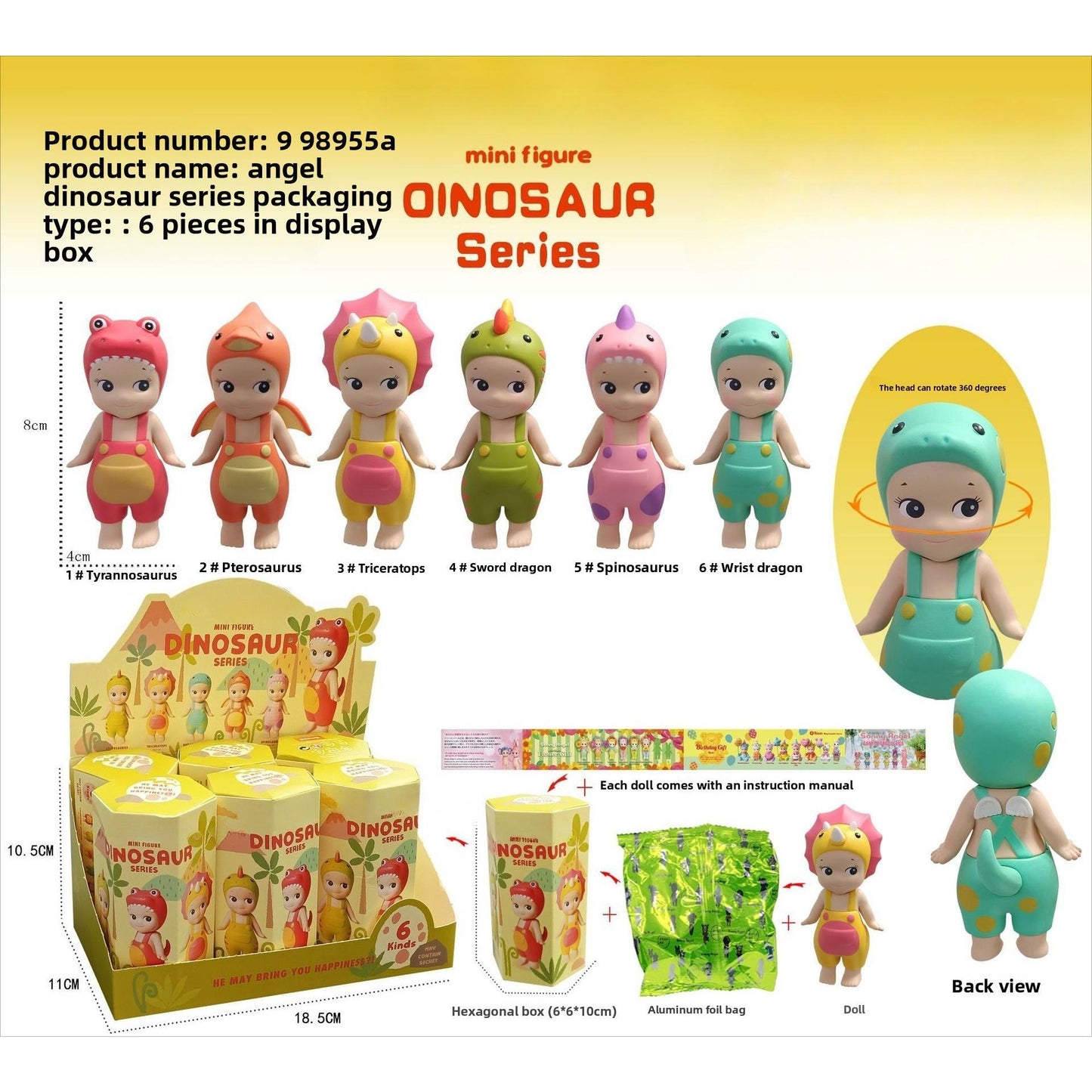 Angel Resting Pose Blind Box – Sonny Bug's Word Series,Kawaii Desk Decor Figure,Cute Cupid Desk Ornament & Phone Decoration Anime-Style Collectible Figure Toy Gift