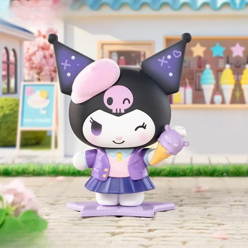 Limited Edition Kuromi School Diary Series Blind Box - Kawaii High School Chibi Figure - Surprise Mystery Box Punk Rockstar Cheerleader Desk Mascot Birthday Gift
