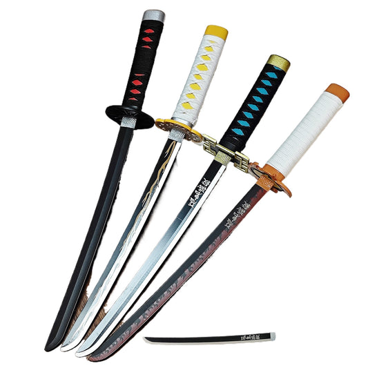 Demon Slayer 45cm Metal Nichirin Swords - Tanjiro Zenitsu Set