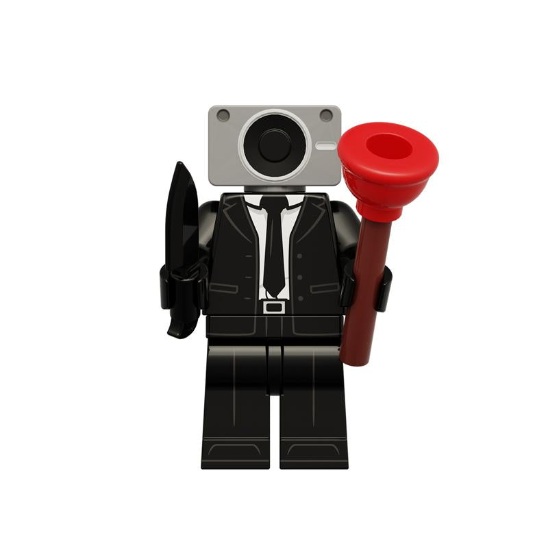 Toilet Man vs Camera Man Mini Figure Set – Titan Speaker Man & TV Man Building Block Toy, Assembly Collectible Model