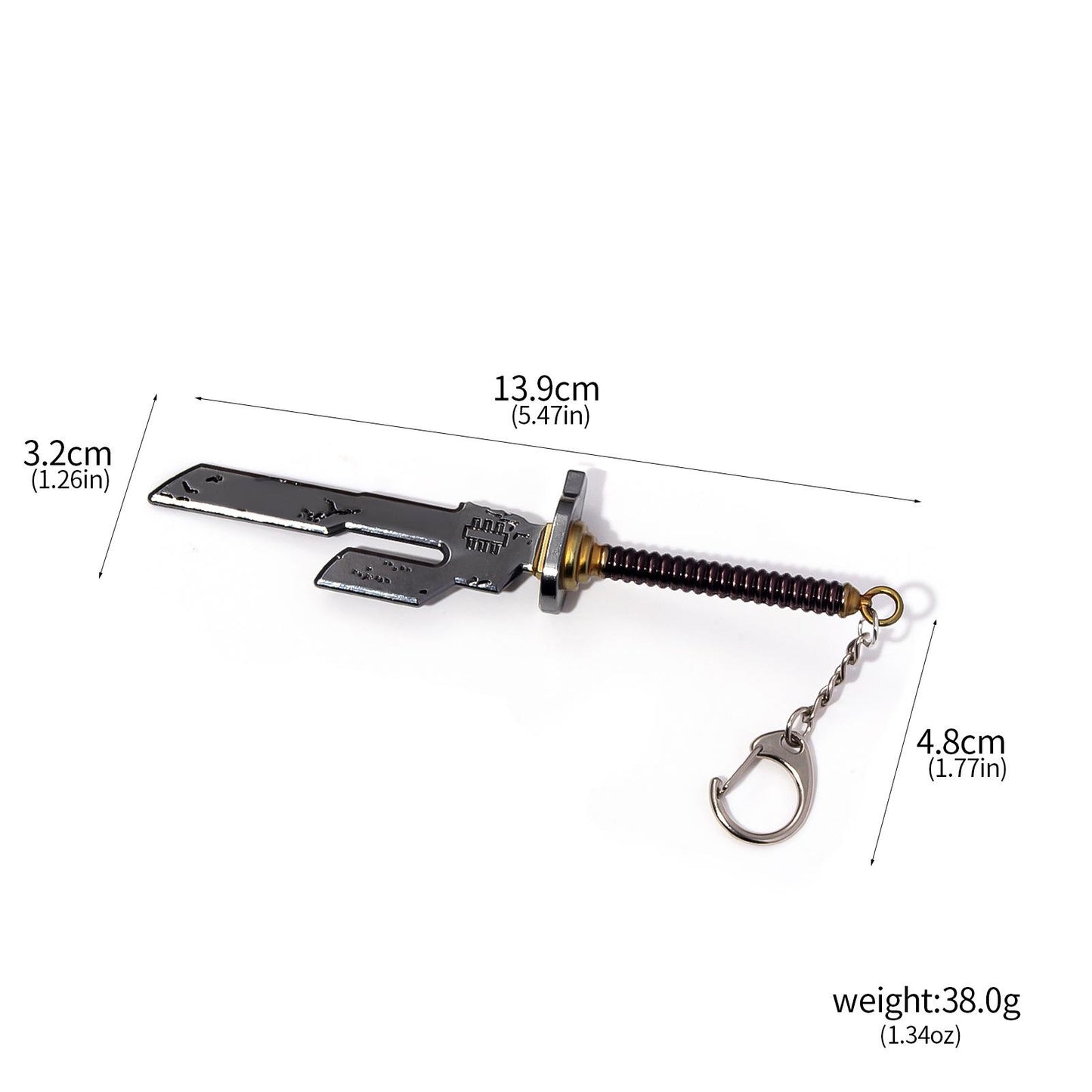 Jujutsu Kaisen Toji Fushiguro Inverted Spear & Kento Nanami Weapon Keychain Set – Anime Model Pendant Gift