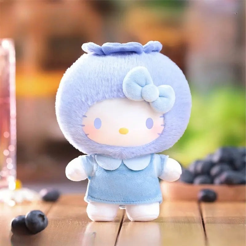 Limited Edition Hello Kitty Fruity Orchard Blind Box - Vinyl Face Plush Doll Keychain - Interchangeable Dress Up Toy Surprise Mystery Box Kawaii Bag Charm Pendant Gift