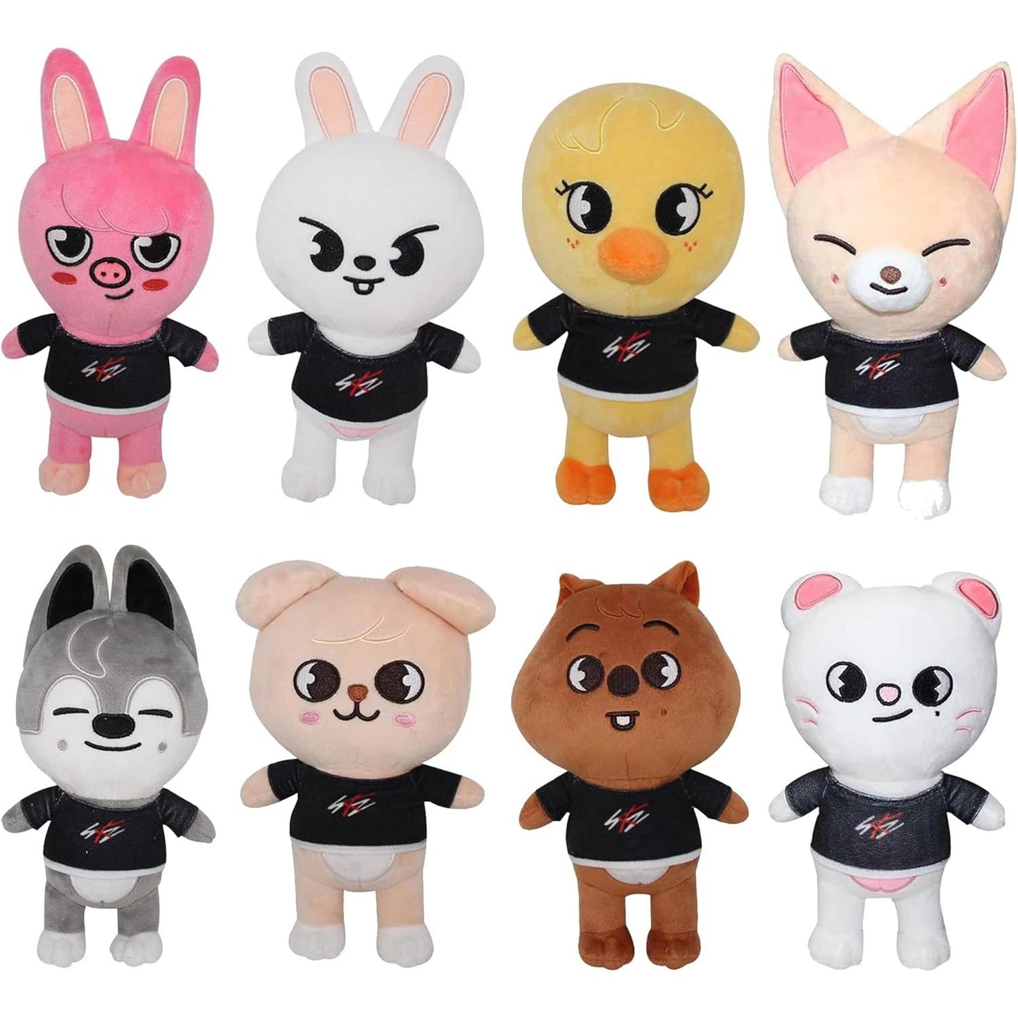 8 PCS Skzoo Plushies Stray Kids Plush Toys Set 8 Inches Cute Stuffed Animals Toy Stray Kids Ideas for Fans Boys and Girls