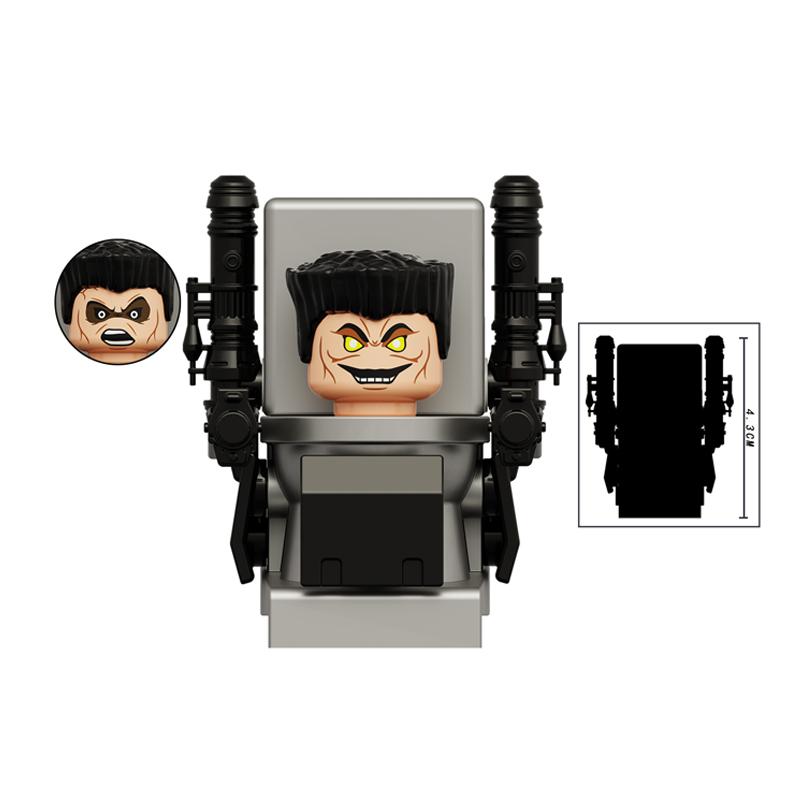 Toilet Man vs Camera Man Mini Figure Set – Titan Speaker Man & TV Man Building Block Toy, Assembly Collectible Model