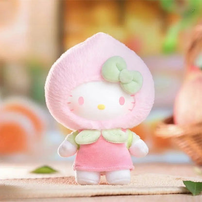 Limited Edition Hello Kitty Fruity Orchard Blind Box - Vinyl Face Plush Doll Keychain - Interchangeable Dress Up Toy Surprise Mystery Box Kawaii Bag Charm Pendant Gift