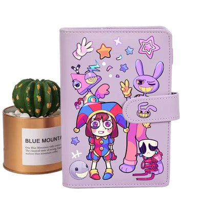 The Amazing Digital Circus Pomni & Jax Notebook - TADC Aesthetic Ring Binder Journal - Kawaii Anime Stationery Diary - Refillable Planner for Students & Fans - Indie Animation Merch Gift