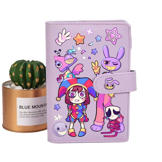 The Amazing Digital Circus Pomni & Jax Notebook - TADC Aesthetic Ring Binder Journal - Kawaii Anime Stationery Diary - Refillable Planner for Students & Fans - Indie Animation Merch Gift