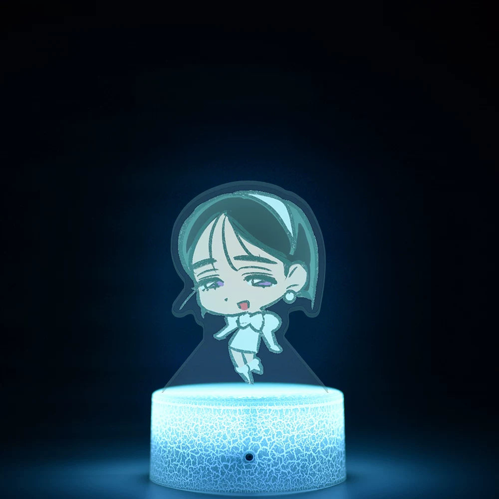 Alien Stage 3D LED Illusion Night Light - 16-Color Remote Control Acrylic Lamp - ALNST Till Mizi Ivan Stage Performance & Cute Onesie Desk Mascot