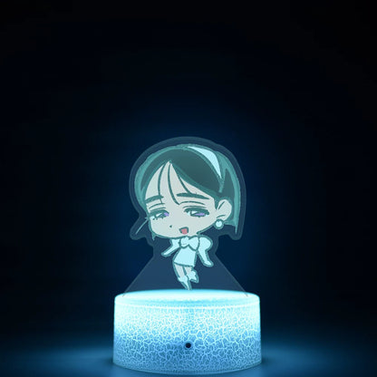 Alien Stage 3D LED Illusion Night Light - 16-Color Remote Control Acrylic Lamp - ALNST Till Mizi Ivan Stage Performance & Cute Onesie Desk Mascot