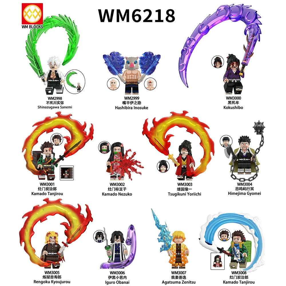 Demon Slayer LEGO Compatible - Breathing Style Figures