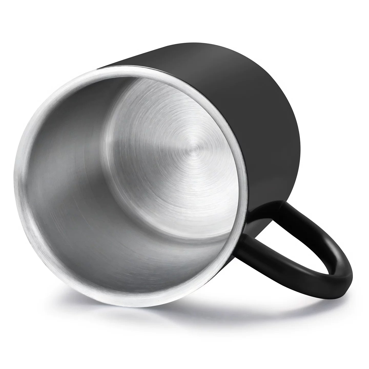 Murder Drones Stainless Steel Mug with Lid - Official Glitch Logo 304 Insulated Coffee Cup - 12oz Black Matte Metal Teacup for MD Fans & Gamers - Sci-Fi Indie Animation Merch