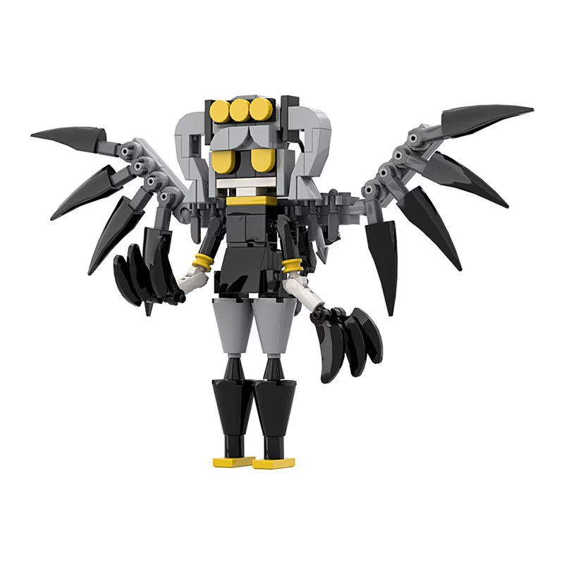 495PCS Murder Drones Building Block Set - Absolute Solver Uzi, Serial Designation N & V MOC Figures - Copper 9 Worker & Disassembly Drones Mini Toys - Posable Sci-Fi Horror Collectibles