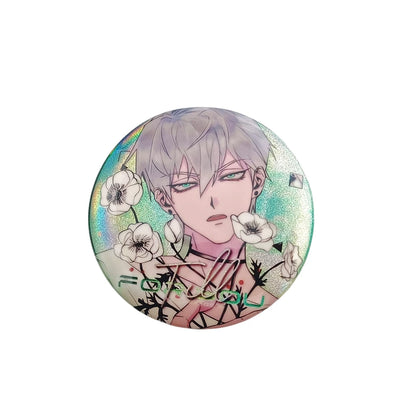 Alien Stage Flustered Heart Rectangular Badge - Holographic Reflective Square Can Badge - ALNST Ivan Till Mizi Sua Aesthetic Ita Bag Pin