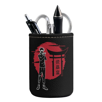 Jujutsu Kaisen Premium PU Leather Pen Holder - Gojo Satoru Desktop Organizer