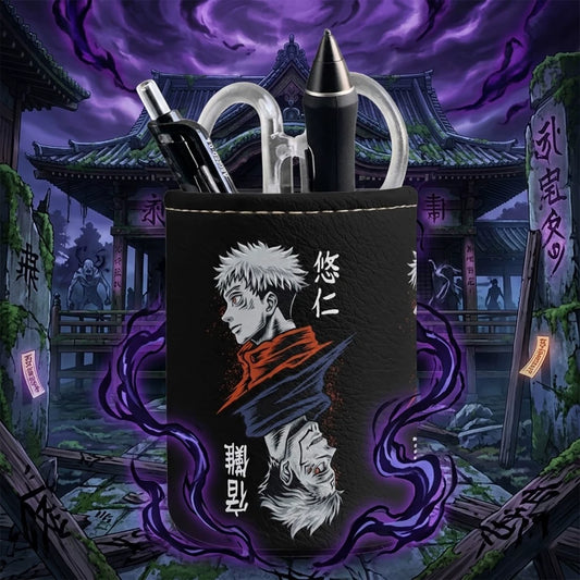 Jujutsu Kaisen Premium PU Leather Pen Holder - Gojo Satoru Desktop Organizer