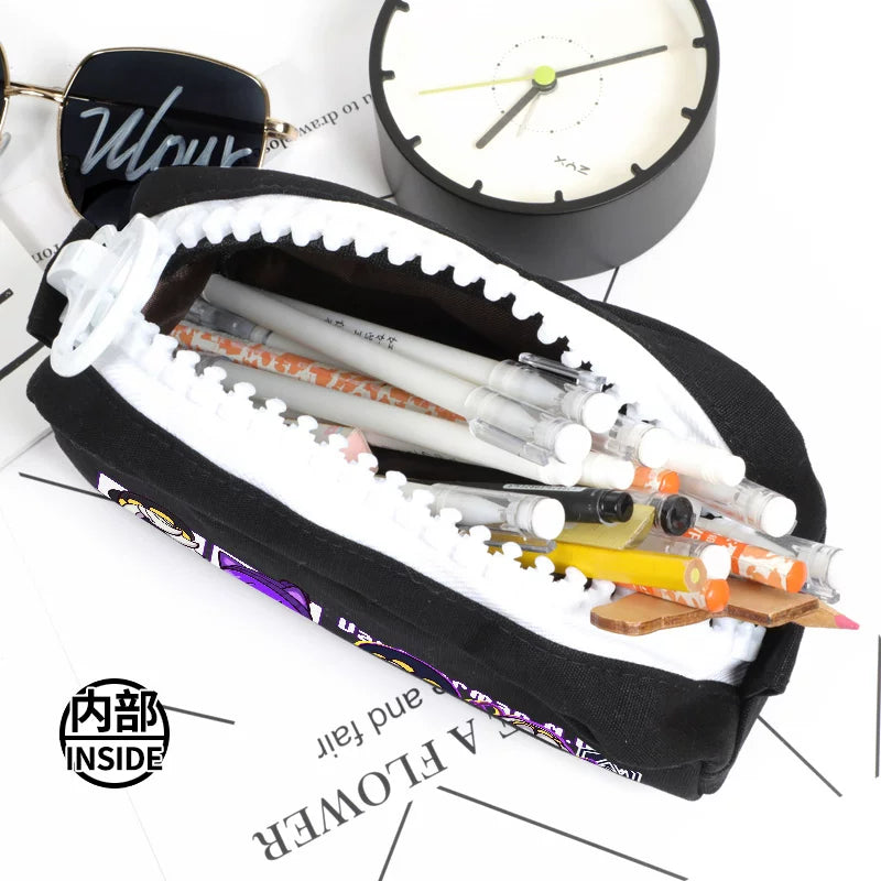 Murder Drones Large Capacity Pencil Case - TADC Uzi, Serial Designation N, V, J Stationery Bag - Cute Anime Pen Pouch for School & Travel - Indie Animation Fan Gift