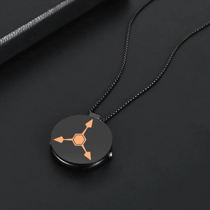 Murder Drones Quartz Pocket Watch - Absolute Solver Necklace & Glitch Logo Keychain - Sci-Fi Horror Anime Timepiece - Copper 9 Survival Gear