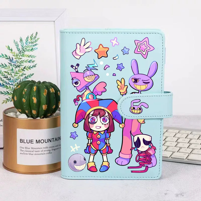 The Amazing Digital Circus Pomni & Jax Notebook - TADC Aesthetic Ring Binder Journal - Kawaii Anime Stationery Diary - Refillable Planner for Students & Fans - Indie Animation Merch Gift