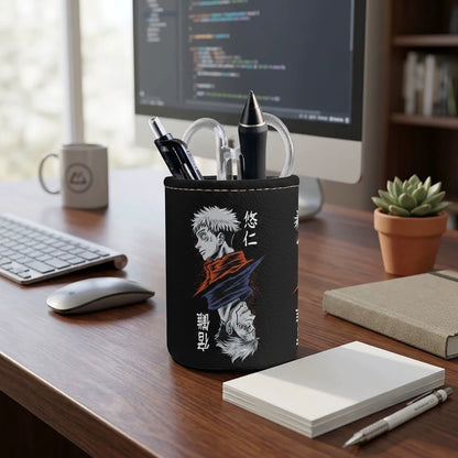 Jujutsu Kaisen Premium PU Leather Pen Holder - Gojo Satoru Desktop Organizer