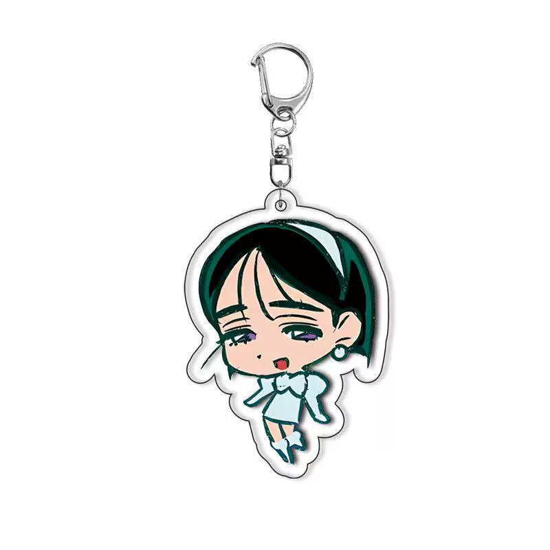 Alien Stage Chibi Mascot Acrylic Keychain - Cute 6cm Anime Figure Charm - ALNST Till Ivan Mizi Sua Luka Hyuna Backpack Keyring Accessory